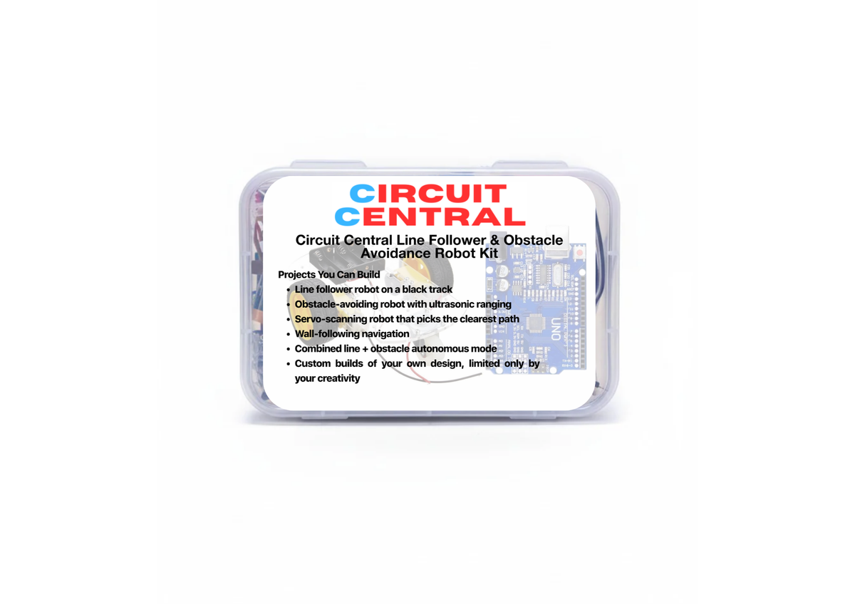 Circuit Central Line Follower & Obstacle Avoidance Robot Kit