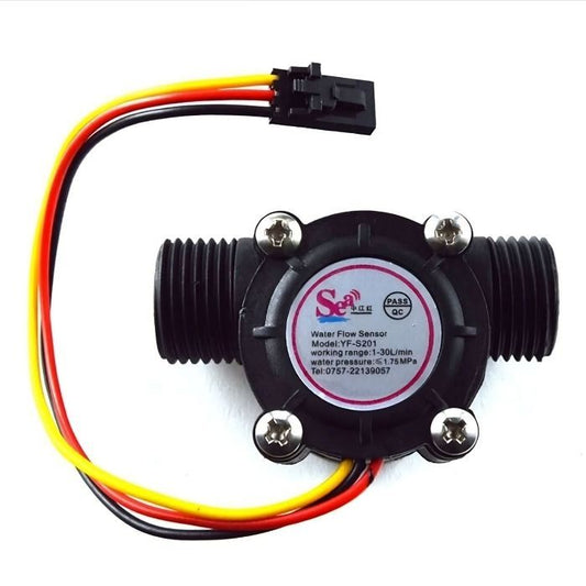 YF‑S201 Hall Effect Flow Sensor (1/2")